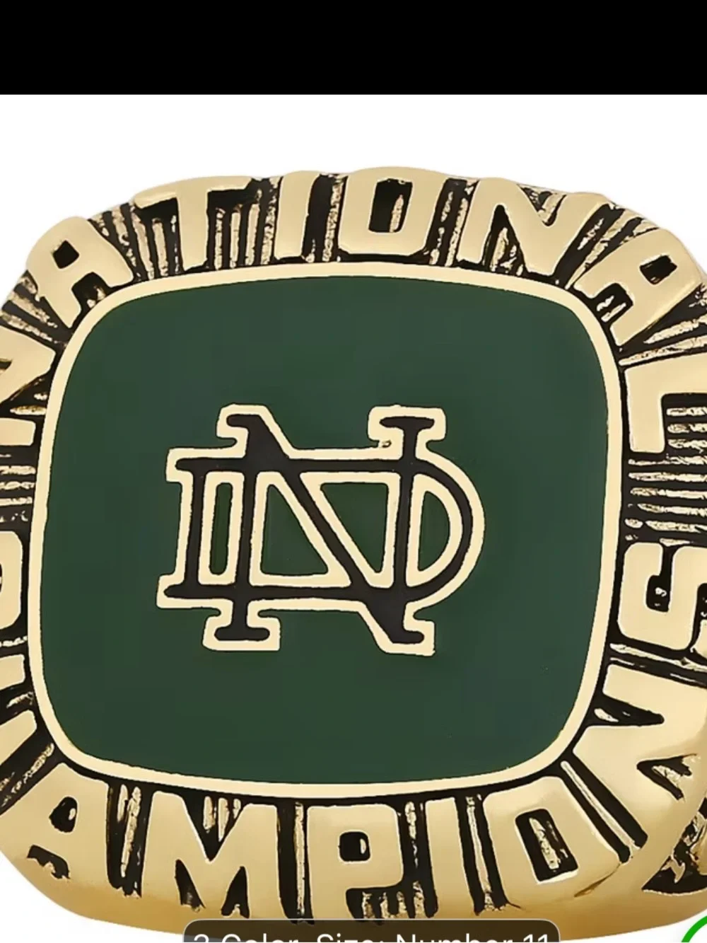 Notre Dame Football Championship Ring